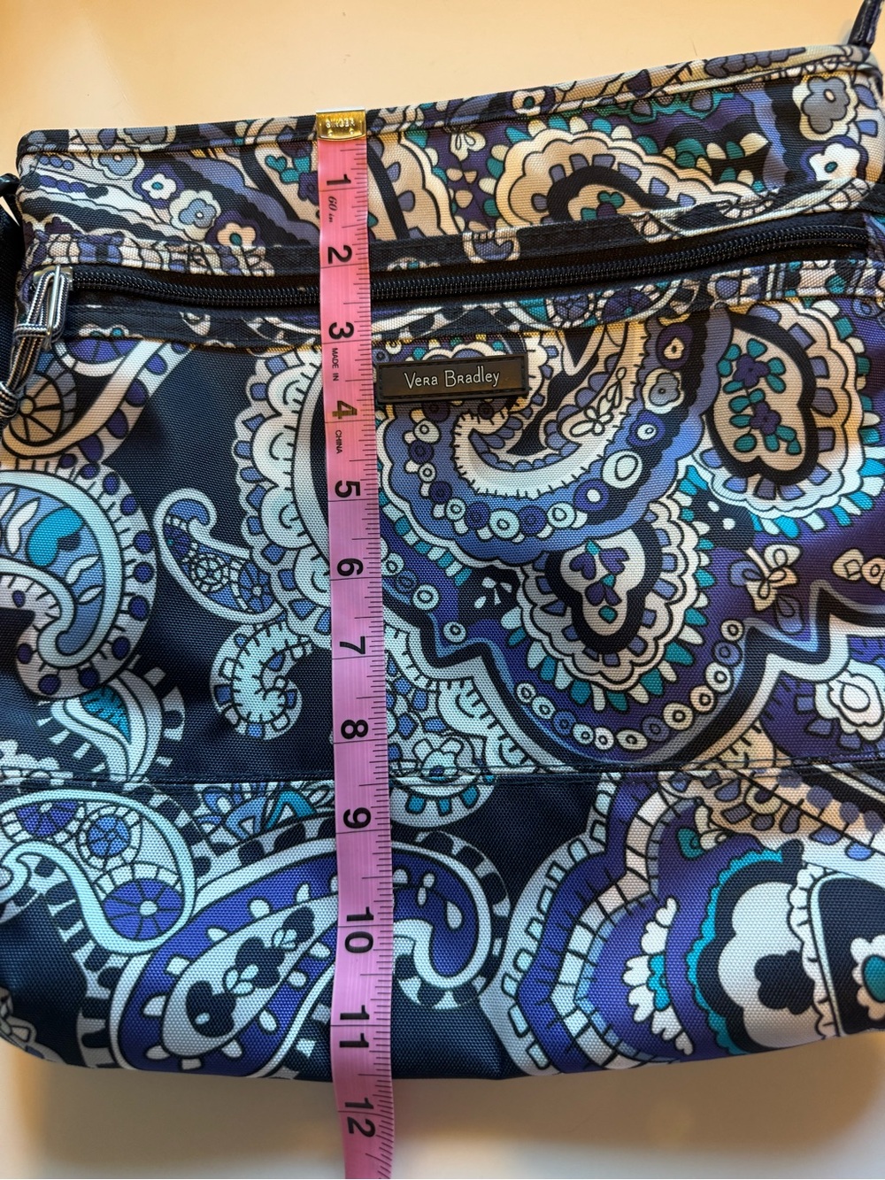 Vera Bradley Blue and Purple Paisley Crossbody Bag - Picture 5 of 5